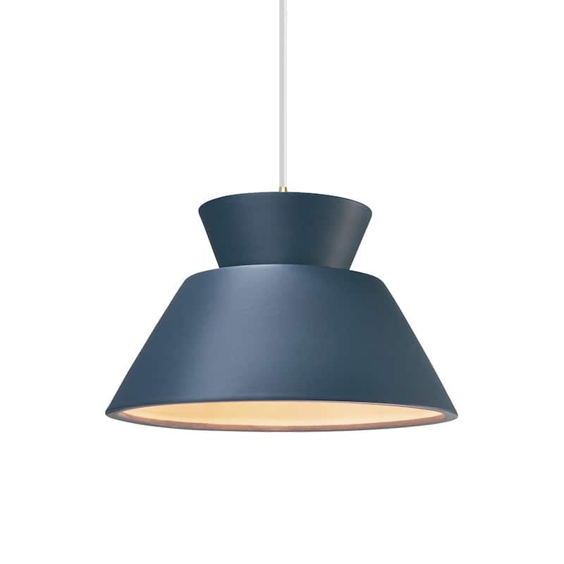 Carson Carrington Sallerup Trapezoid Midnight Sky Shade 1-light Pendant - Antique Brass, Midnight Sky, White - Antique Brass, Midnight Sky, White
