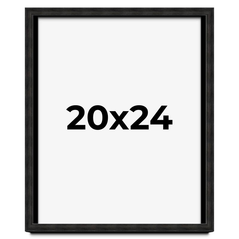 20x24 Shadow Box Black Rustic Barnwood Display Frame | 1.125 Inch
