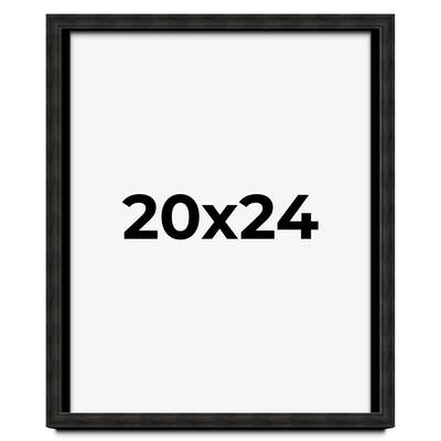 20x24 Shadow Box Black Rustic Barnwood Display Frame | 1.125 Inch
