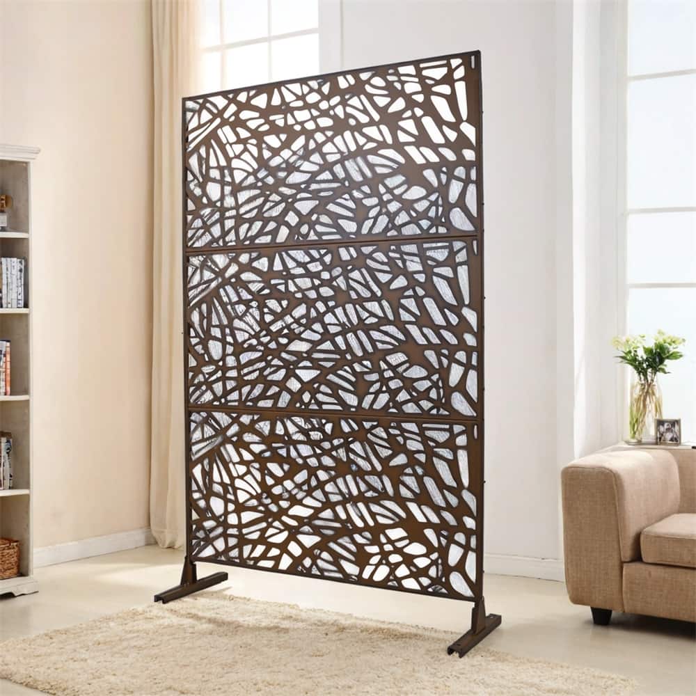 Outdoor & Indoor Privacy Screen Metal Privacy Screen 76" H×48" W