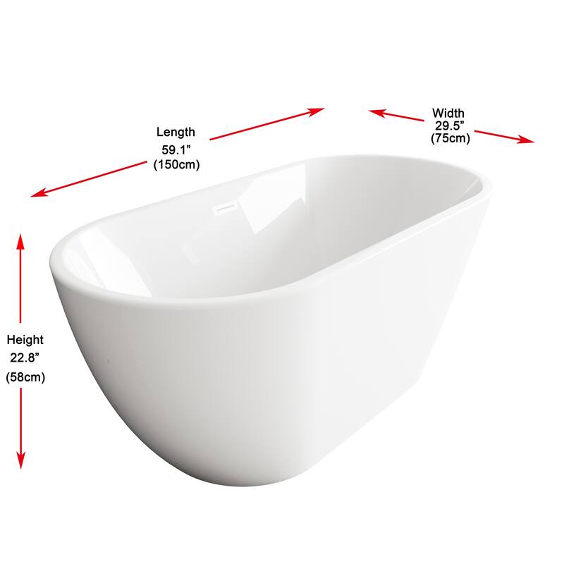 Orson Bathtub in Glossy White