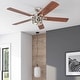 preview thumbnail 7 of 16, 52" Honeywell Bonterra Brushed Nickel Contemporary Indoor LED Ceiling Fan with Light and Remote Control