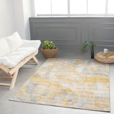 Lela Collection Abstract Polyester Rug
