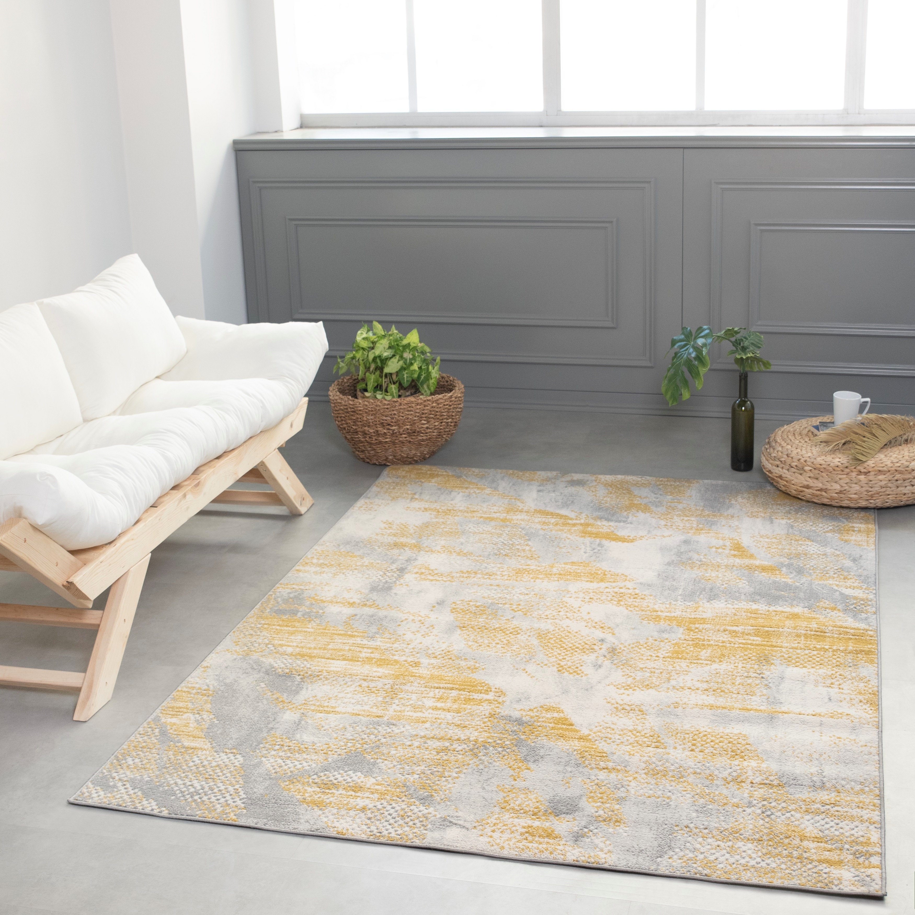 MDA Rugs Lela Collection Abstract Polyester Rug
