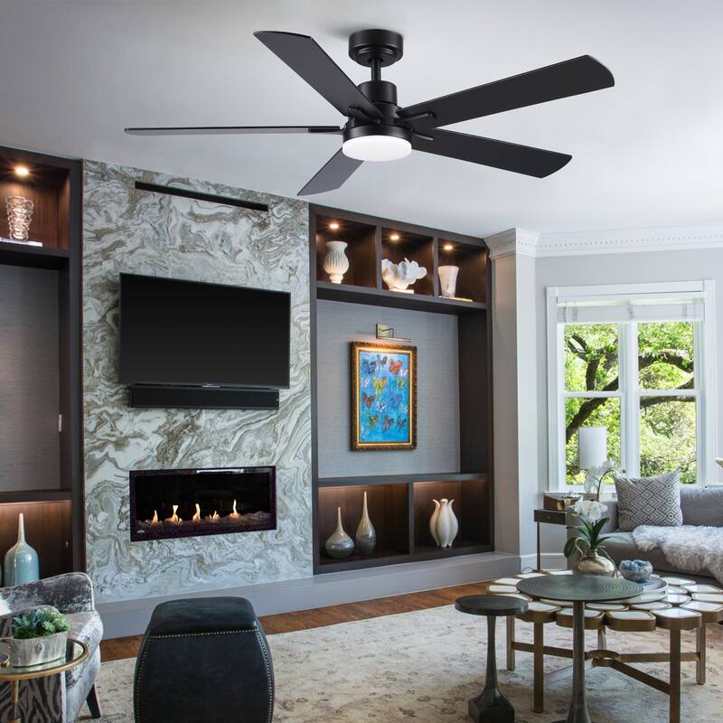 Modern Ceiling Fan Light with Lighting and Remote Control, Adjustable Fan Speed for Bedroom and Living Room