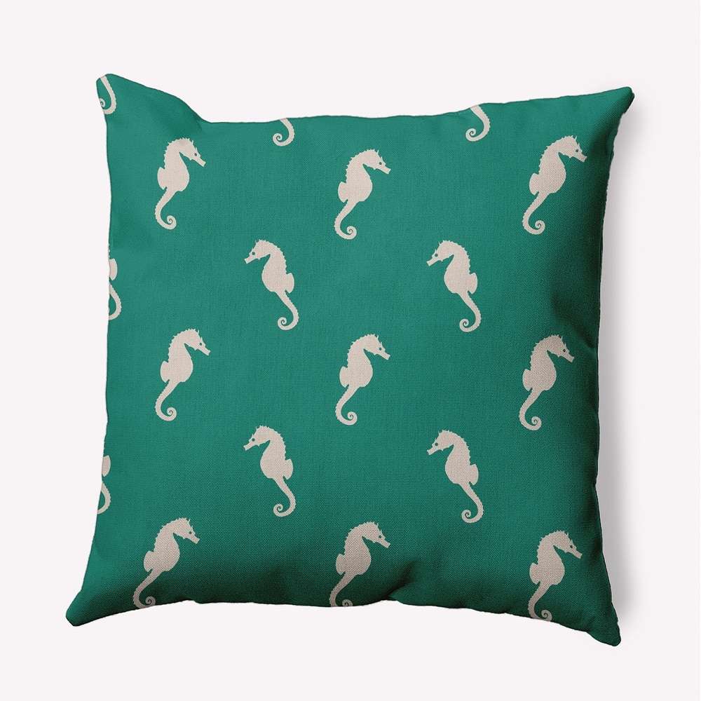 Sea Horses Polyester Indoor/Outdoor Pillow
