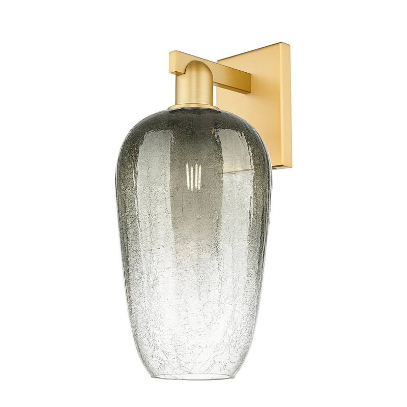 Innovations Lighting 716-1W-11-7 Brookhaven Flute Sconce Brookhaven - Satin Gold / Slate