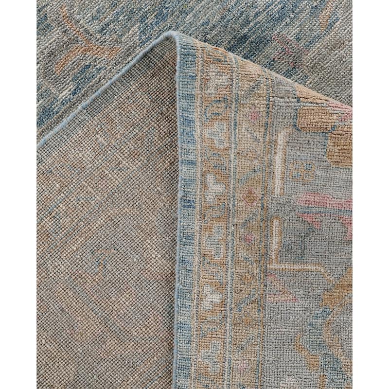 Oushak One-of-a-Kind Hand-Knotted Area Rug - Blue - 8' 1" x 10' 1"