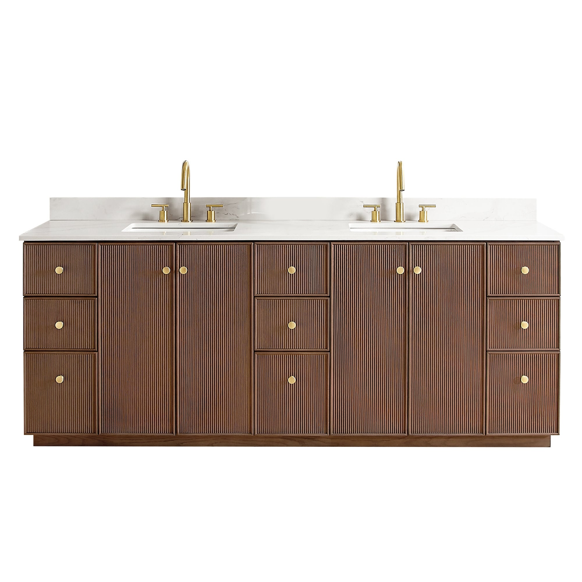 Miseno MV-NM-OZA84-WQT Oza 84" Free Standing Double Basin Vanity Set