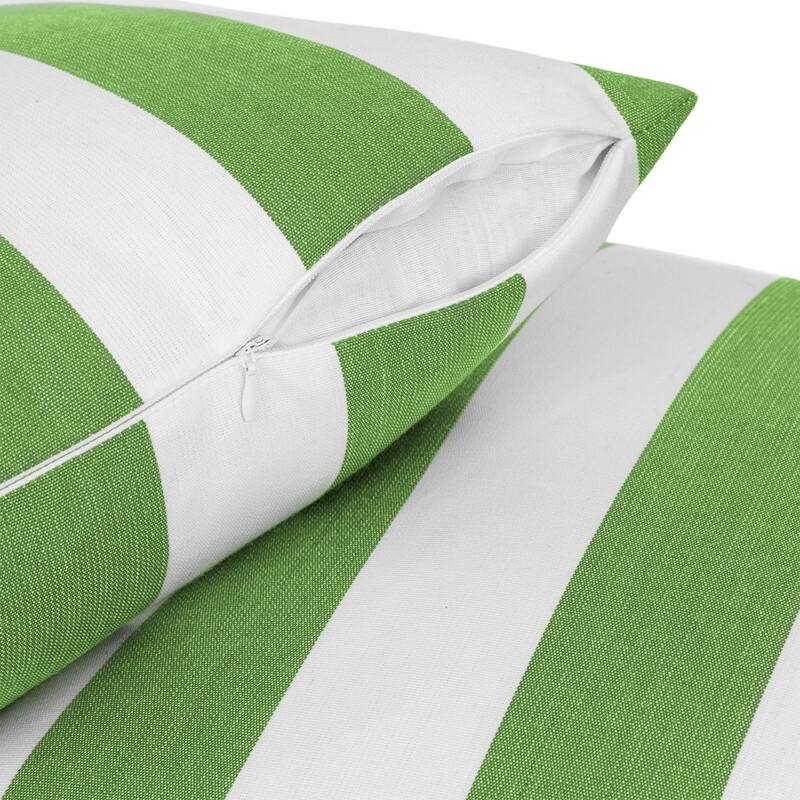 Sherry Kline Indoor/Outdoor Cabana Stripe 18" Knife Edge Set of 2 Filled Pillow