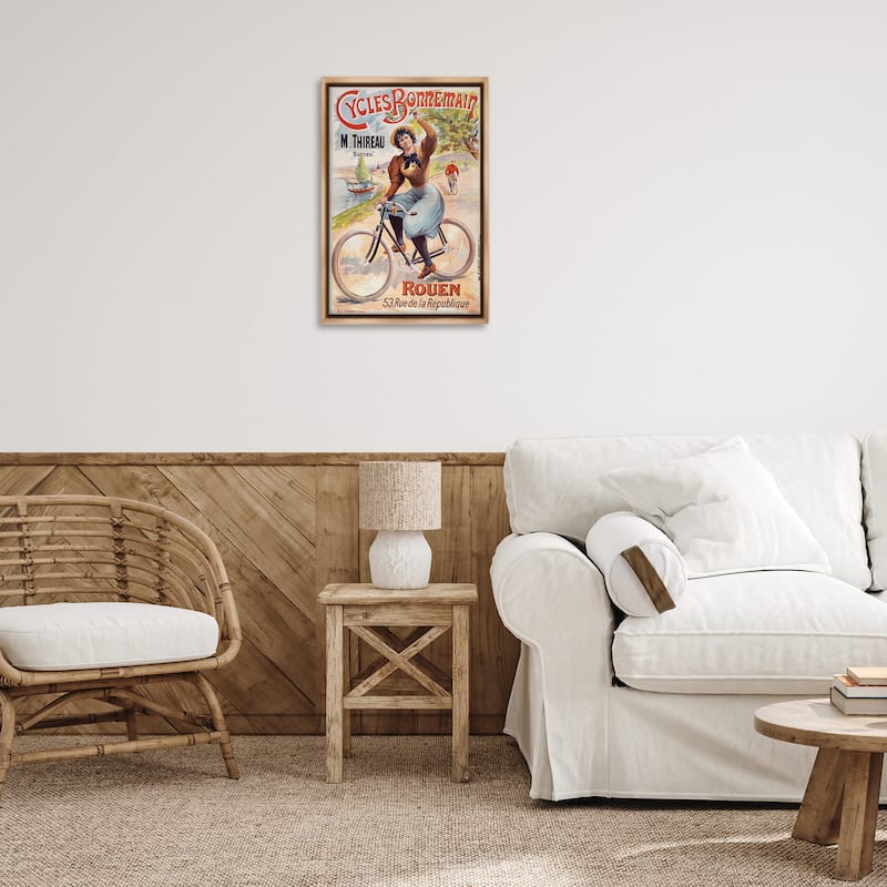 Stupell Vintage Cycles Bonnemain Framed Floater Canvas Wall Art Design By Marcus Jules