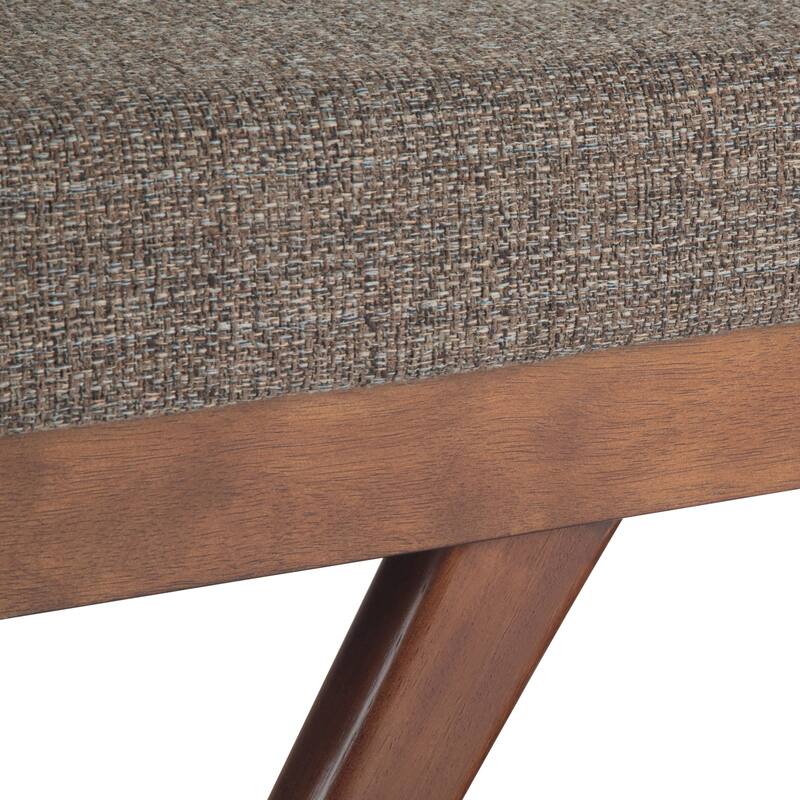 WYNDENHALL Nadine 48 inch Wide Mid Century Modern Rectangle Ottoman Bench