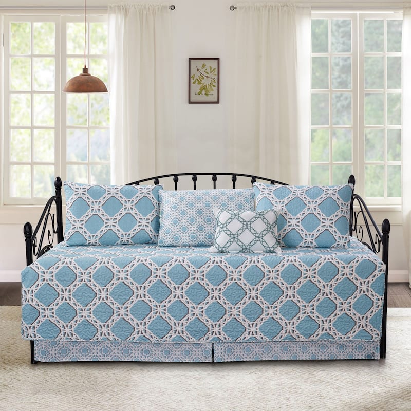 Serenta 6 Piece Cotton Blend Daybed Bedspread Coverlet Set - 75" x 39" - Monroe