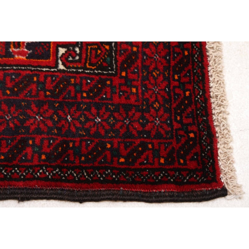 ECARPETGALLERY Hand-knotted Teimani Red Wool Rug - 3'0 x 5'0