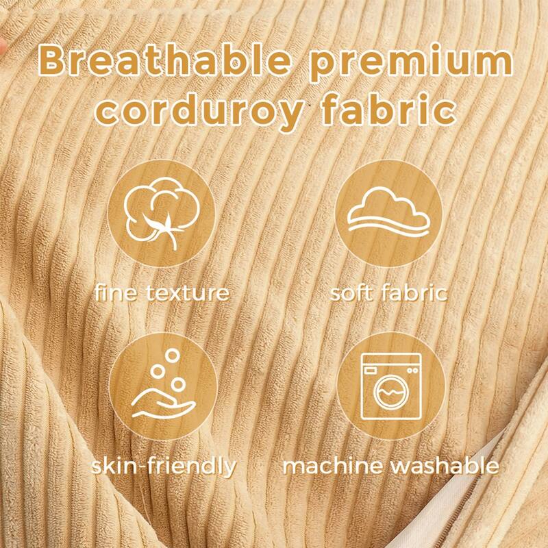 Giant Bean Bag, Corduroy Convertible Beanbag Folds from Lazy Chair to Floor Mattress Bed