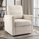 preview thumbnail 5 of 19, Furry Swivel Chair Comfy Teddy Accent Armchair Soft Padded Single Sofa Reading Chair with Pillow，Set of 1