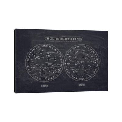 iCanvas "Starmap 1 Dark" by Joe Mania Canvas Print