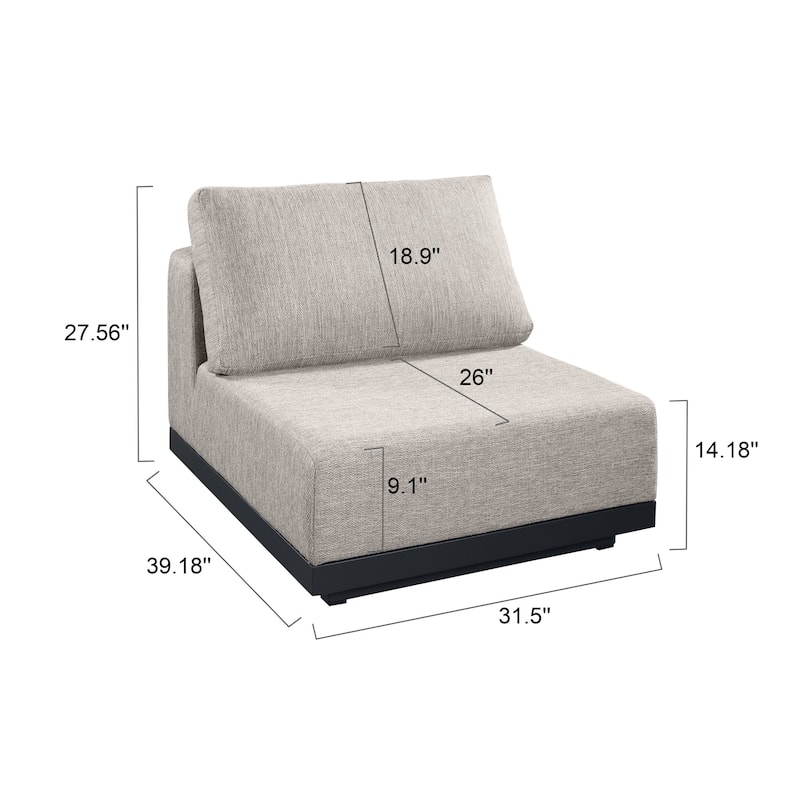 Oslo Aluminum Outdoor Upholstered Lounge Chair