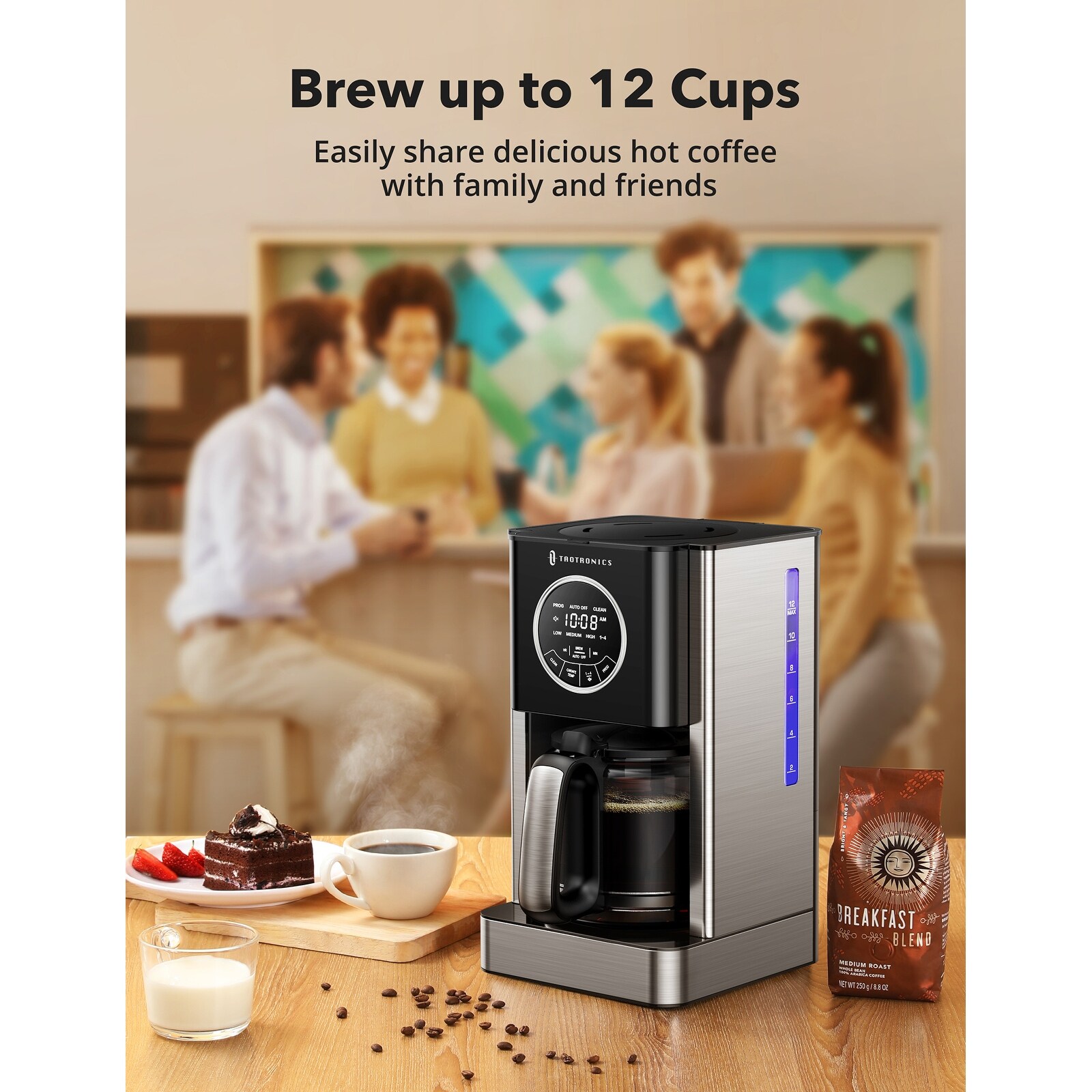 12-Cup Drip Coffee Machine with Glass Carafe - Bed Bath & Beyond - 36046794