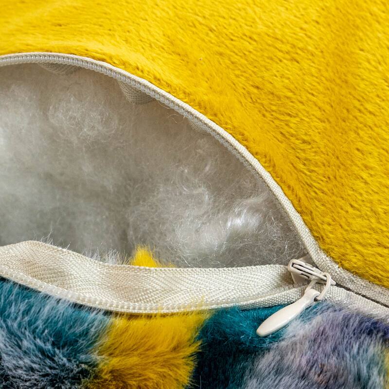 Multi Jacquard FauxFur BedRest, 20" x 18" x 17"