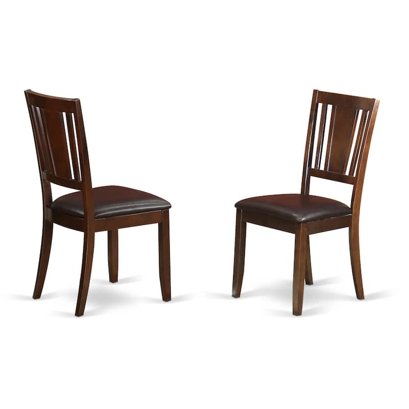 5 Piece Dining Table Set for 4, Rectangle Kitchen Table with Butterfly Leaf and 4 Chairs, Mahogany Finish, 32x60 Inch