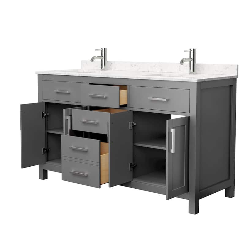 Wyndham Collection WCG242460DCCUNSMXX Beckett 60" Free Standing Double