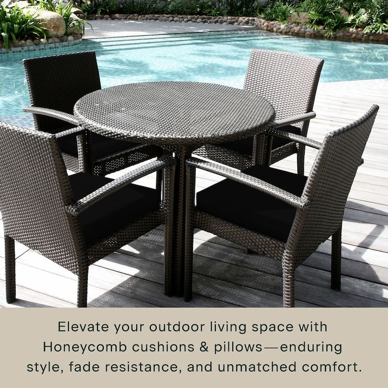 Outdoor Premium Dining Seat Cushion (2-Pack) - 20" wide x 20" deep x 4" thick