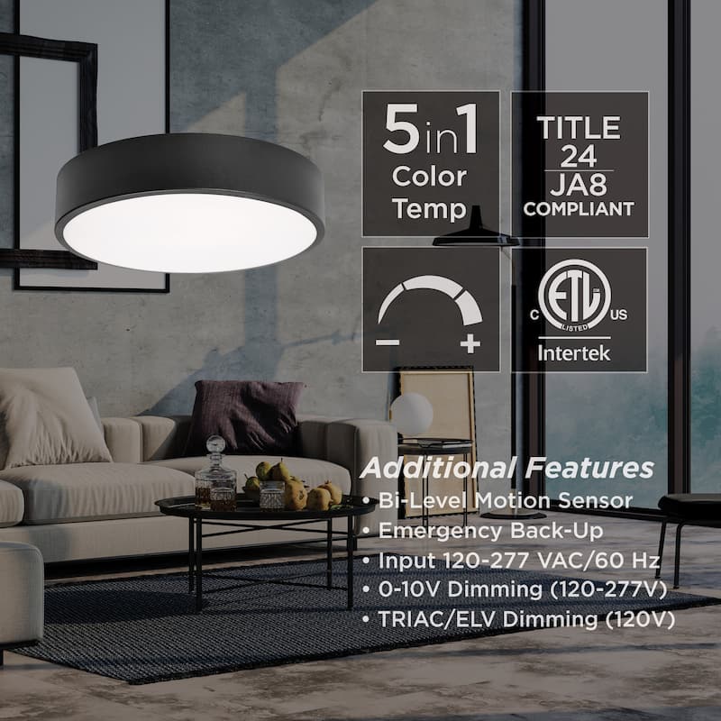 AFX BAYF12LAJUD Bailey 12" Wide LED Flush Mount Bowl Ceiling Fixture