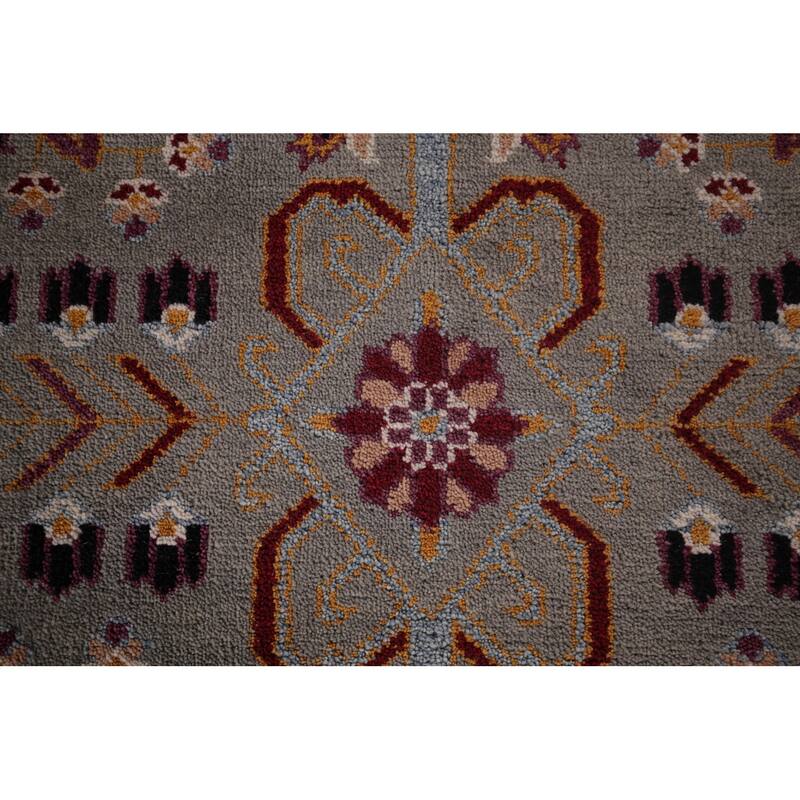Tribal Geometric Kazak Oriental Runner Rug Hand-Knotted Wool Carpet - 3'1"x 10'3"