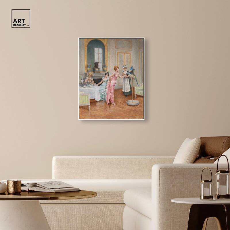 The Parrot and the Tea Party Canvas by Art Remedy