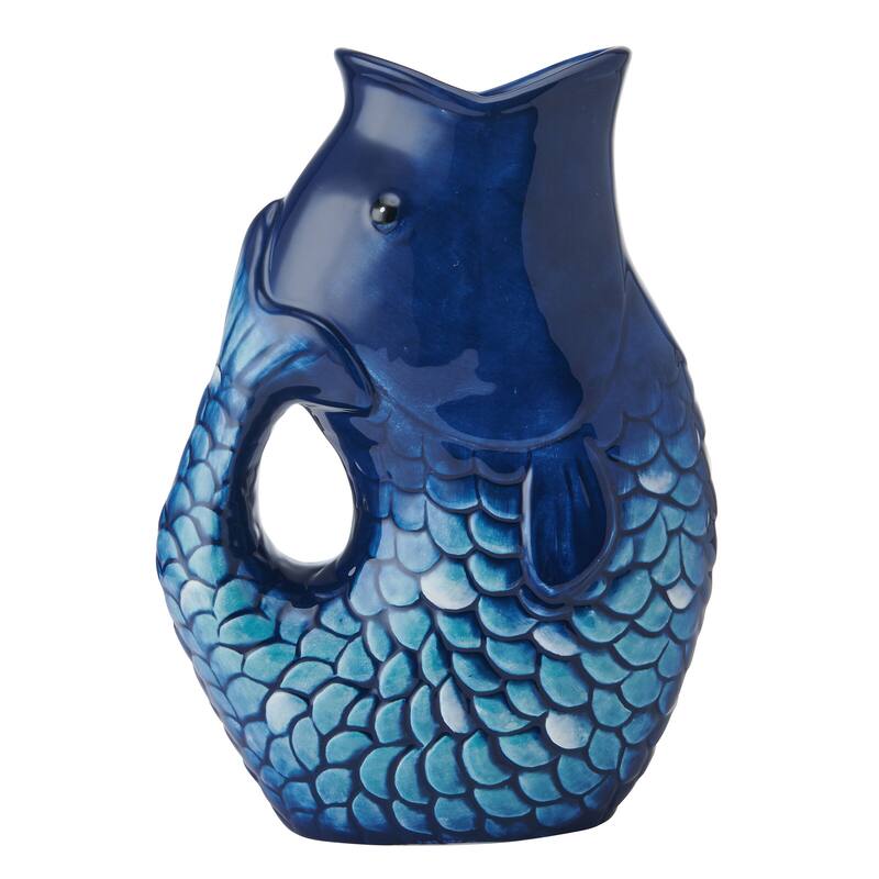 Fitz and Floyd Blue Fin Pitcher, 1 Quart