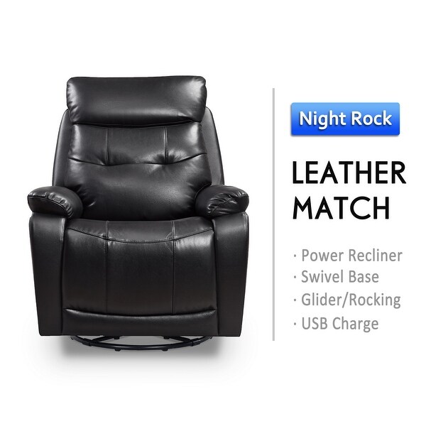 genuine black leather recliner