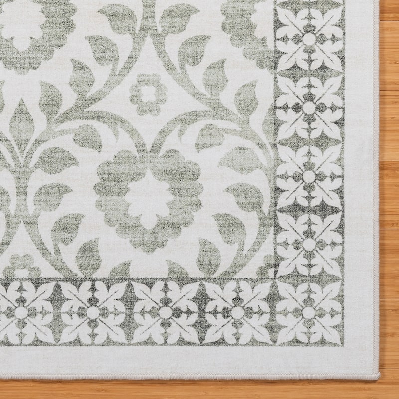 Gertmenian Crystal Print Soft Flat Pile Polyester Slip Resistant Washable Indoor Printed Area Rug Collection