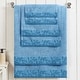 preview thumbnail 62 of 69, Superior Wisteria Cotton Floral Jacquard 6 Piece Bathroom Towel Set 6-Piece - Waterfall