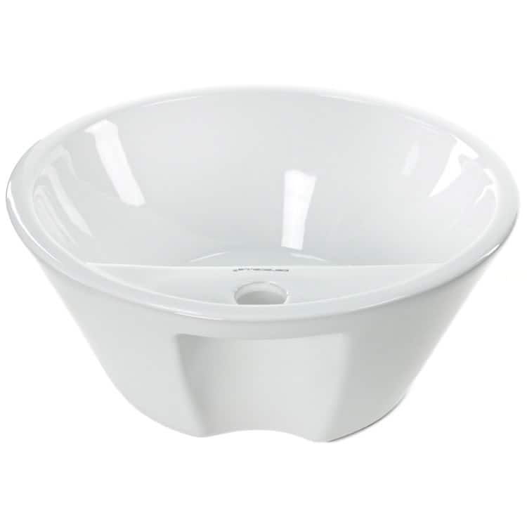Nameeks Caracalla 16-14/15" Ceramic Vessel Bathroom Sink with 1 Faucet