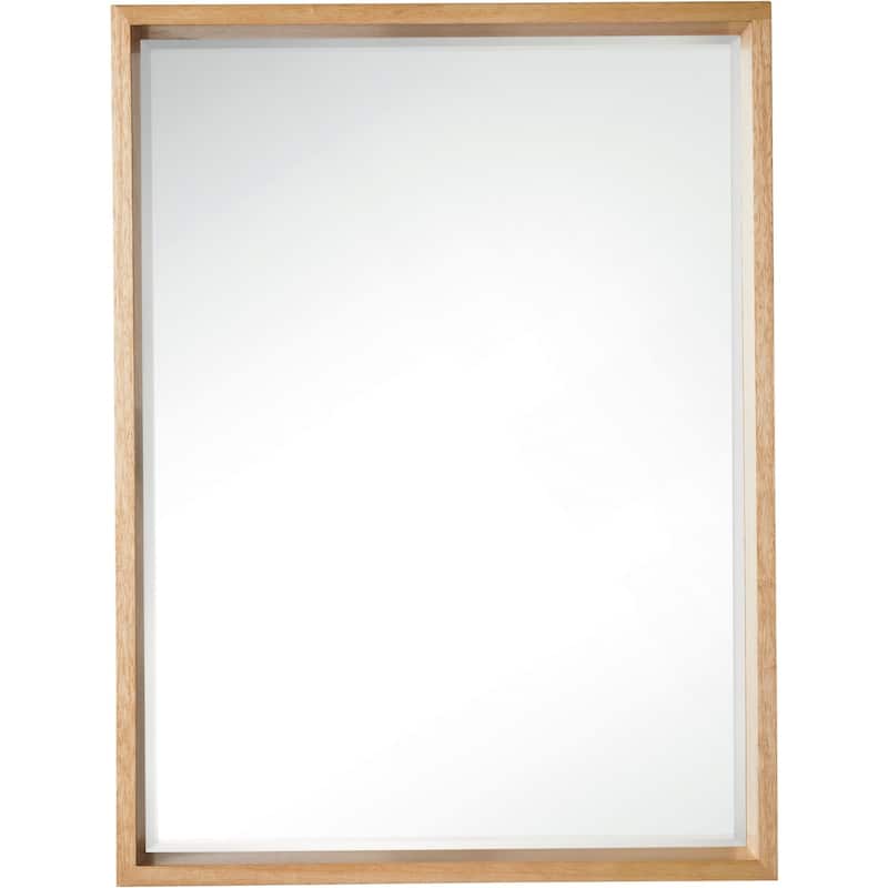 James Martin Vanities Milan 31-1/2" x 23-5/8" Framed Bathroom Mirror - Natural Ash