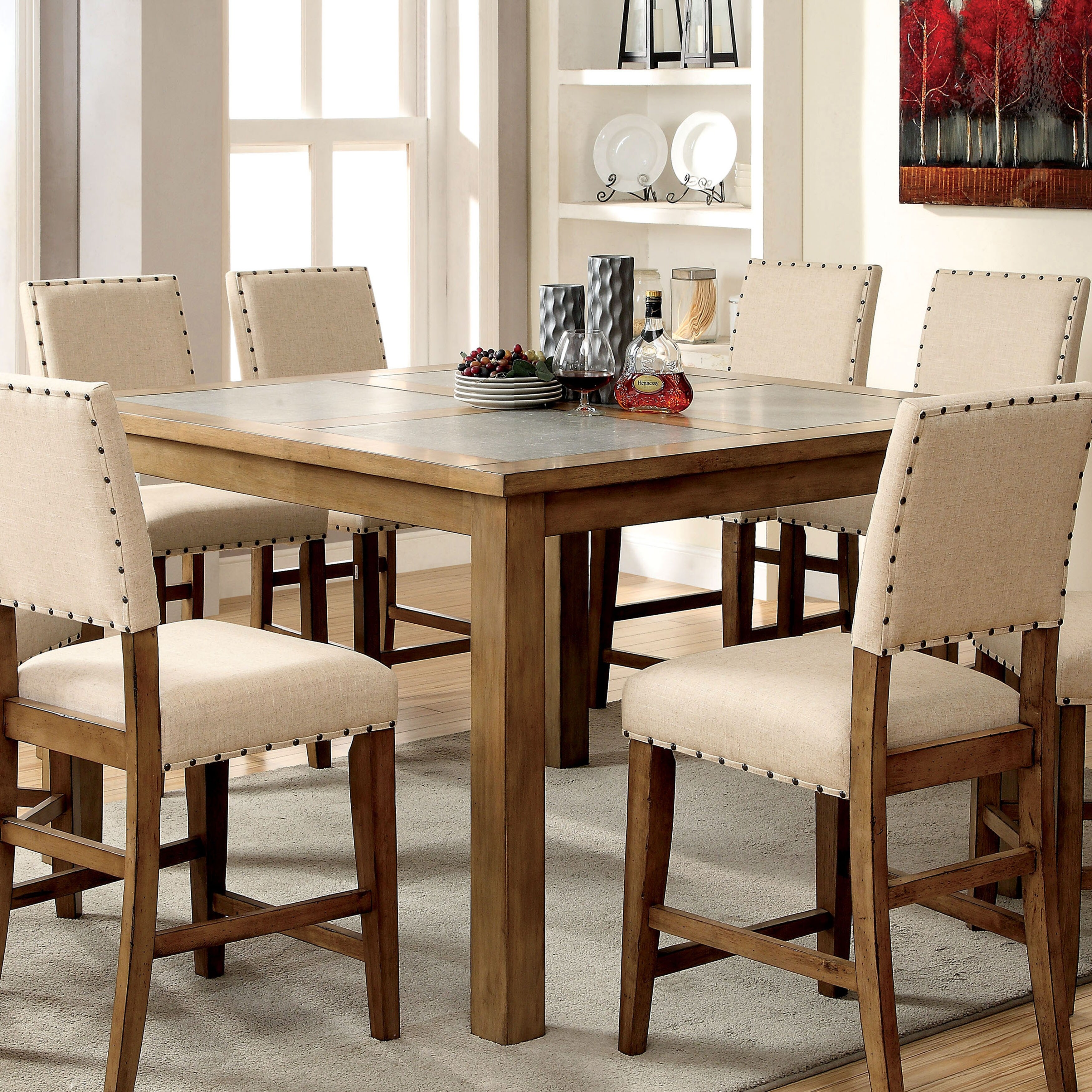 Shop Furniture Of America Rick Industrial Brown Counter Dining