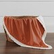 preview thumbnail 3 of 3, Sweet Jojo Designs Orange Boho Bohemian Girl Baby Receiving Security Swaddle Blanket Burnt Rust Ivory Shabby Chic Fringe Cotton