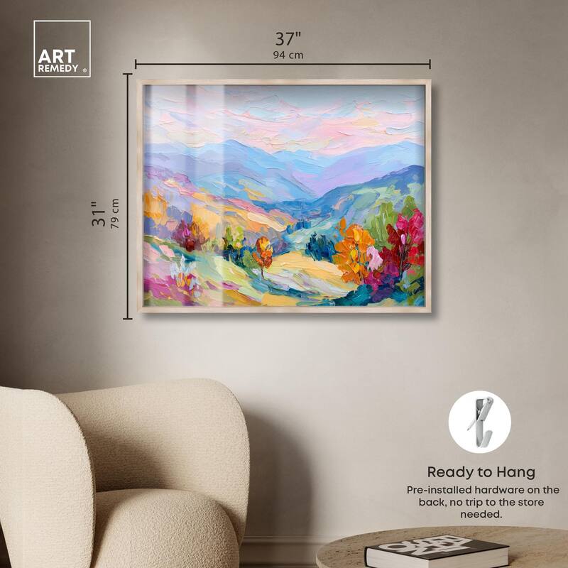 Colorful Valley I Shadowbox by Art Remedy