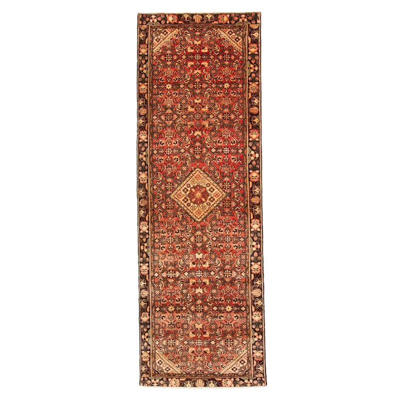 ECARPETGALLERY Hand-knotted Andelz Red Wool Rug - 3'3 x 10'0