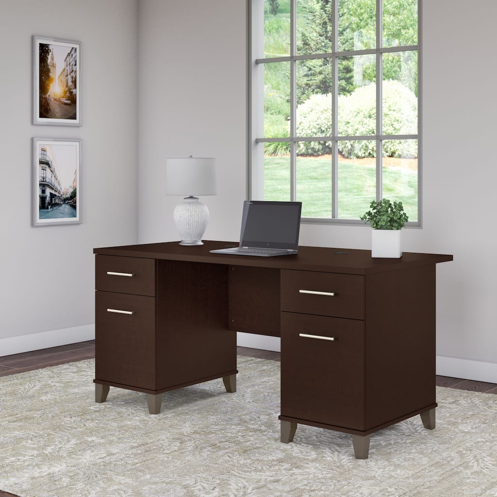 Bush Furniture Somerset 60W Office Computer Desk with Drawers