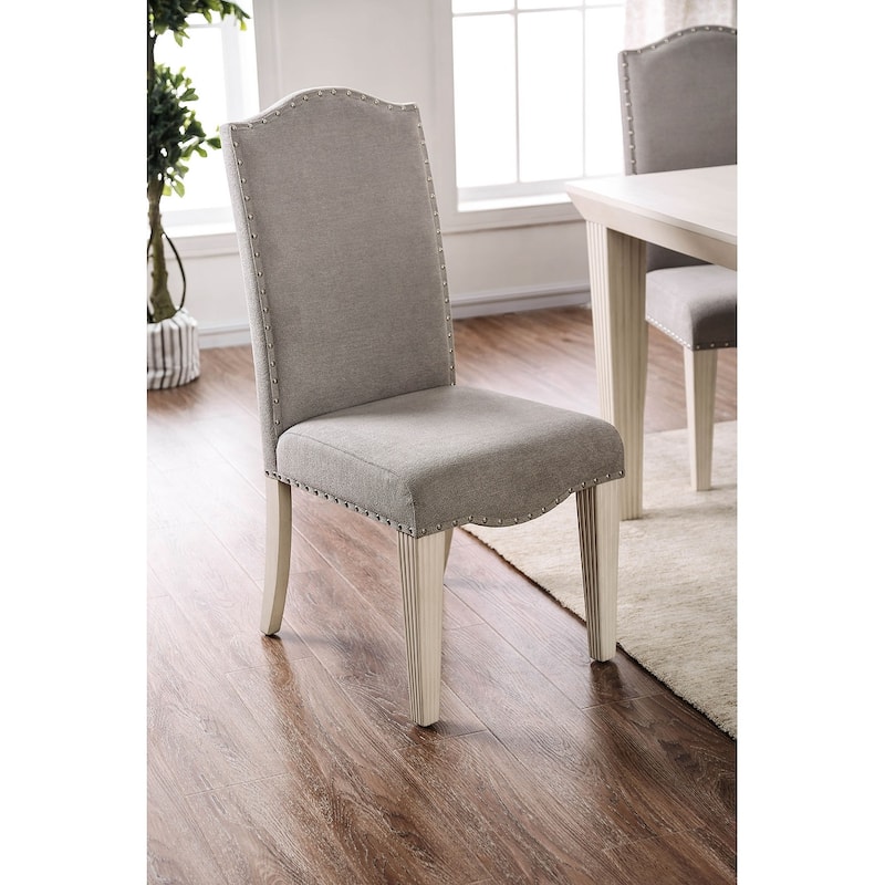 Set of 2 Fabric Parson Chairs - Gray