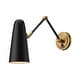 preview thumbnail 1 of 0, Alora Lighting WV578925 Daniel 11" Tall Wall Sconce Matte Black / Aged Gold