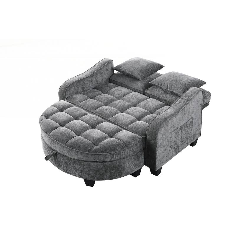 Sofa Comes with Two Small Throw Pillows, Suitable for Living Room and Bedroom