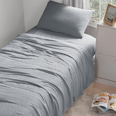Dark Sky Reserve® - Bamboo Linen Sheet Set - Portugal Made - Distressed Gray