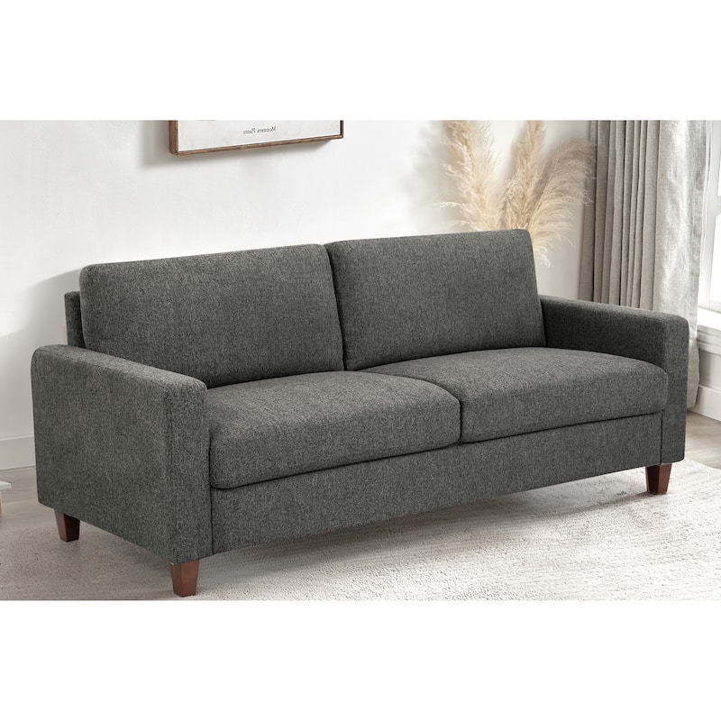 77 In Transitional Upholstered Living Room Sofa - Grey