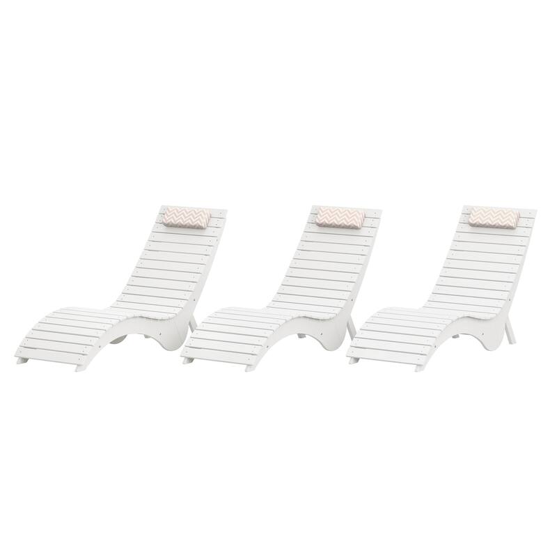 HDPS Water-Resistance Outdoor Chaise Lounges for Use in the Pool, Patio, Garden