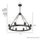 preview thumbnail 7 of 11, Hunter Hartland Wagon Wheel Chandelier - Dining Room, Kitchen, Entry - Modern Farmhouse, Industrial