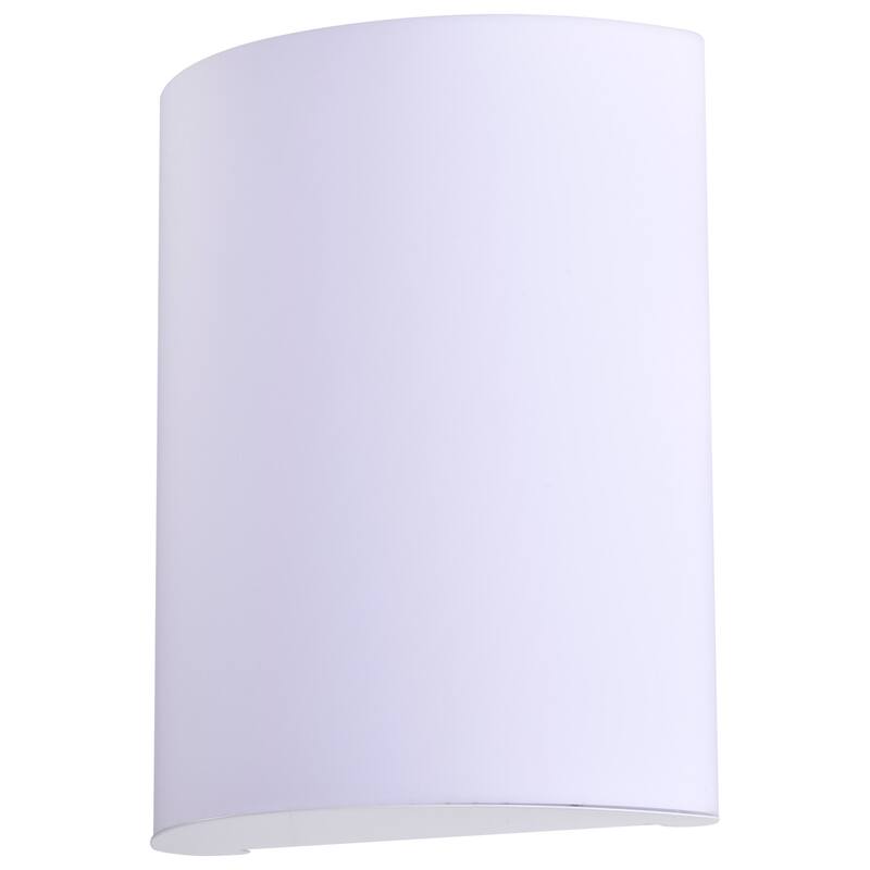 Crispo LED 9 inch Wall Sconce White Finish CCT Selectable 3K/4K/5K