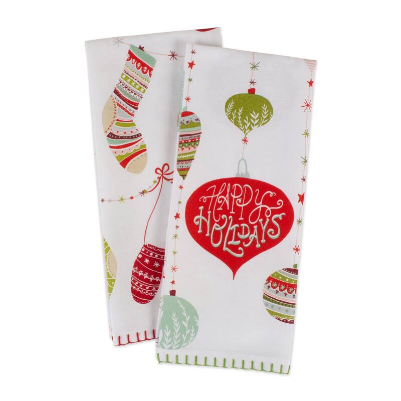 DII Assorted Christmas Printed Dishtowel